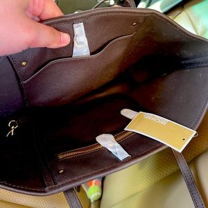 Mk leather brown purse